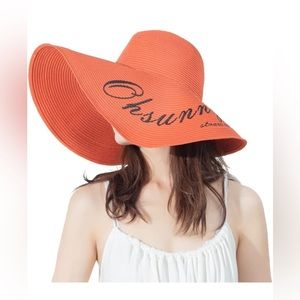 Women's Wide Brim Sun Protection Straw Hat